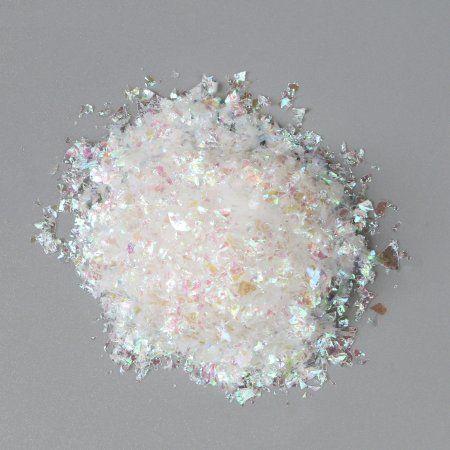 Глиттер в баночке "Белые хлопья" 8 г 4.2 x 2.8 x 2.8 см SIM-4344882