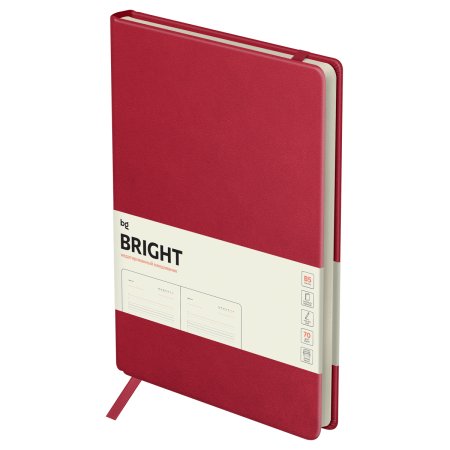 Ежедневник недатированный B5 136л. BG "Bright. Berry" кожзам, твердый переплет, карман, красный RE-DuB5_20232