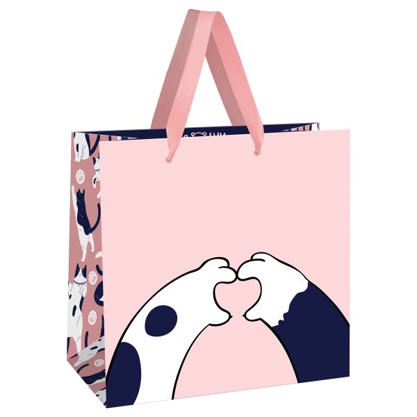 Пакет подарочный 20 x 20 x 10 см MESHU "Paws" фольга, матовая ламинация RE-MS_66231