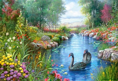 Пазл Castorland 1500 Черные лебеди C-151042