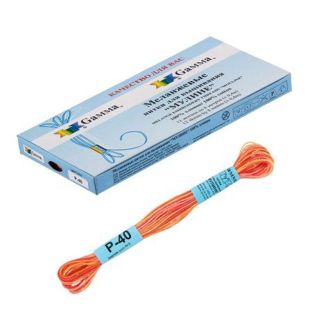 Нитки для вышивания GAMMA мулине меланж 100% хлопок 8 м Нитки для вышивания GAMMA мулине меланж 100% хлопок 8 м