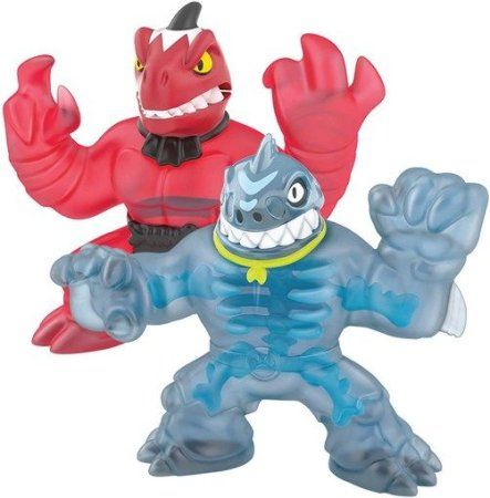 Гуджитсу. Игровой набор тянущ. фигурок Траш и Верапз Дино Икс-Рэй. TM GooJitZu ROS-40042