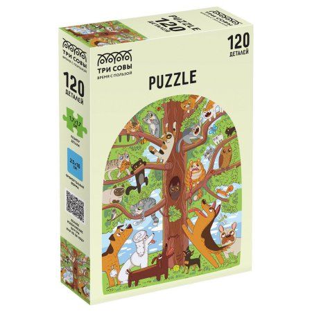 Пазл ТРИ СОВЫ 120 с заданием "Охота на котов" RE-ПК120_54592