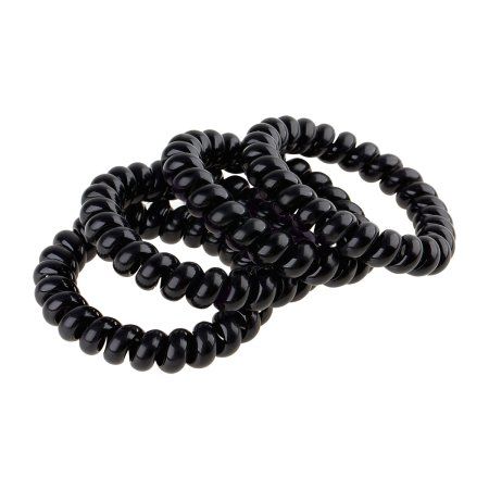 Резинки для волос MESHU пружинки, черные, 4 шт, европодвес RE-MS_60574