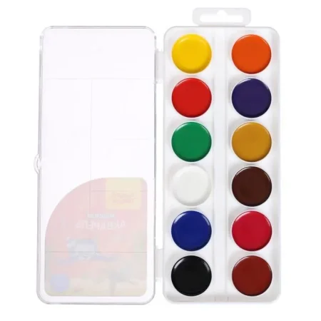 Акварель Мульти-Пульти "Енот в джунглях" медовая 12 цв, без кисти, картон RE-АК_10698