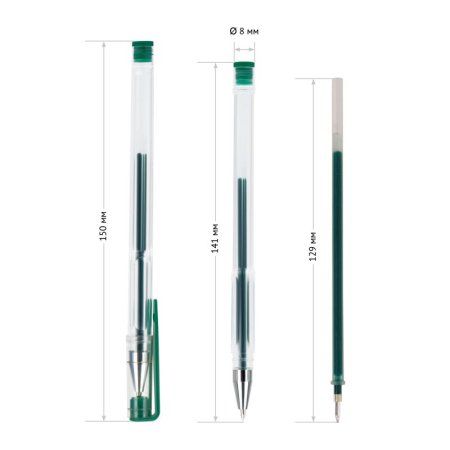 Набор гелевых ручек OfficeSpace 04 цв 1.0 мм, европодвес RE-GPA100/4_1705