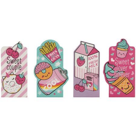 Закладки магнитные для книг 4 шт MESHU "Sweets" RE-MS_46734