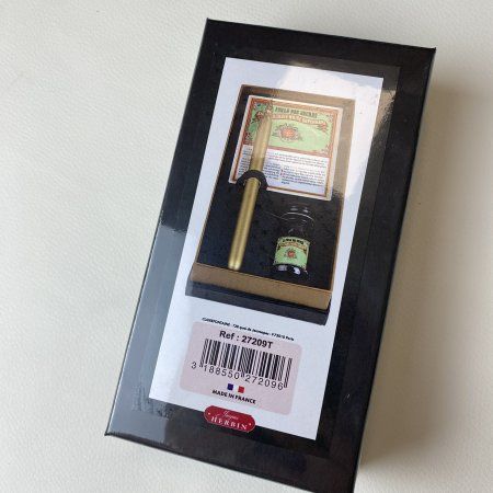 Набор для каллиграфии J. Herbin «Traditional» Perle Noire: чернила 10 мл, держатель пера, 1 перо RH-27209T