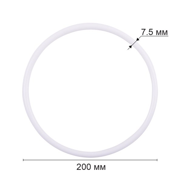Кольцо для макраме GAMMA пластик d 200 мм белый без упаковки RKP-020
