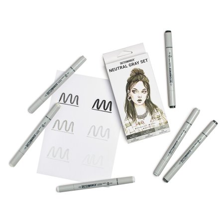 Набор маркеров SKETCHMARKER Neutral Gray 6 шт + коробка MPSM-6NTGR