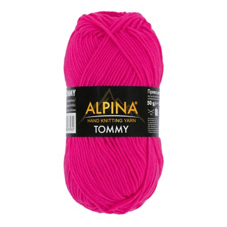 Пряжа ALPINA Tommy 100% микнес 1 х 50 г 130 ± 10 м №021 фуксия ALP-TOM-021