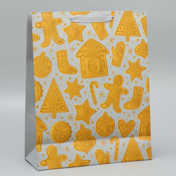 Пакет подарочный ламинированный 32 × 26 × 10 см "Новогодние сладости" SIM-9750224