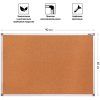 Доска пробковая OfficeSpace 60 x 90 см алюминиевая рамка RE-307412