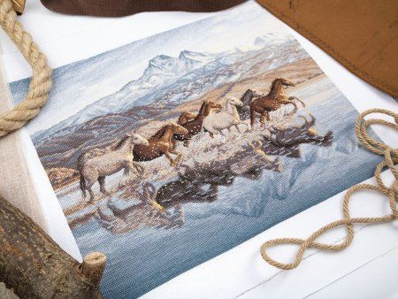 Набор для вышивания PANNA Золотая серия. Бегущие по волнам J-7244