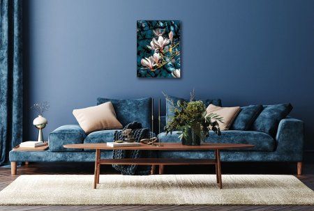 Набор для раскрашивания по номерам (цветной холст) ФРЕЯ 40 х 30 см "Цвет магнолии" PNB/PMC-237