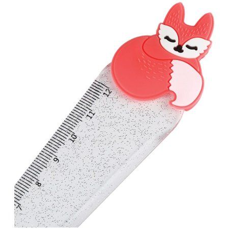 Линейка с топпером 12 см MESHU "Fox" пластиковая, прозрачная, европодвес RE-MS_36848