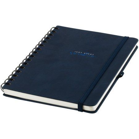 Записная книжка А5 96л. Greenwich Line "Just start. Blue" кожзам, на гребне, твердая обложка, тиснение фольгой, с петлей для ручки RE-NA5с_51432