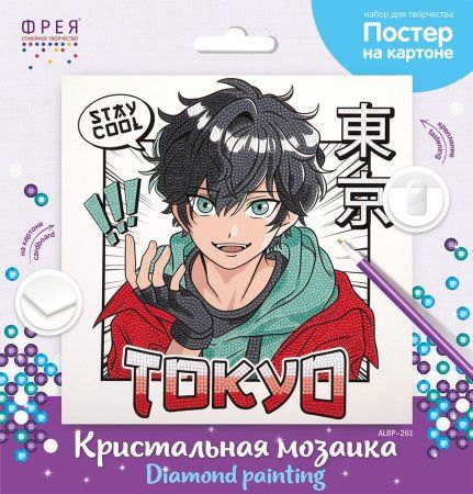 Кристальная (алмазная) мозаика ФРЕЯ постер "Токио" 30 х 30 см ALBP-261