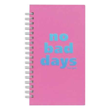 Записная книжка 95 x 175 мм 96л. MESHU "No bad days" на гребне, мат. ламинация, твердая обложка, выб. УФ-лак RE-MS_52920