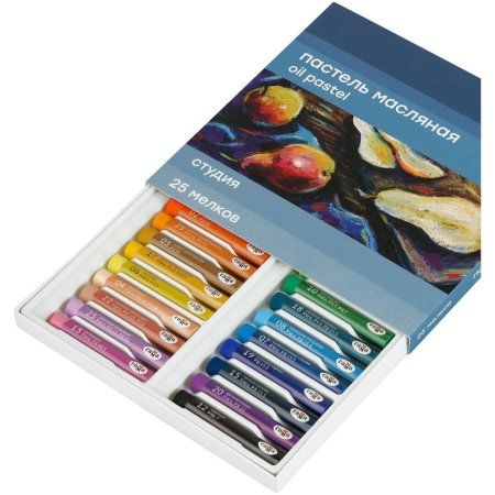 Пастель масляная ГАММА "Студия" 25 цв, картон. упаковка RE-290920201