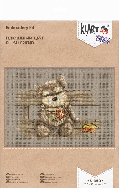 Набор для вышивания KLART "Плюшевый друг" 21.5 х 16 см 8-350