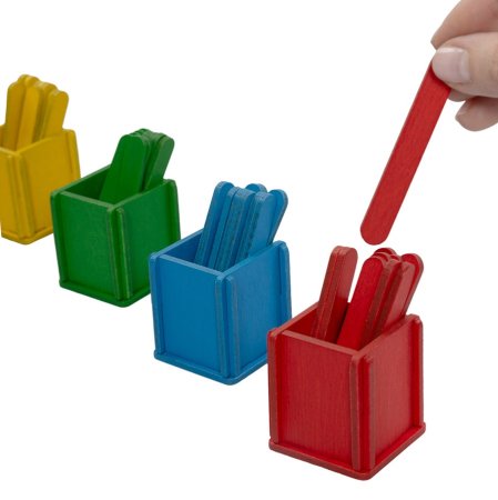 Развивающая игра: "Палочки в стаканчиках", дерево KOR-04565