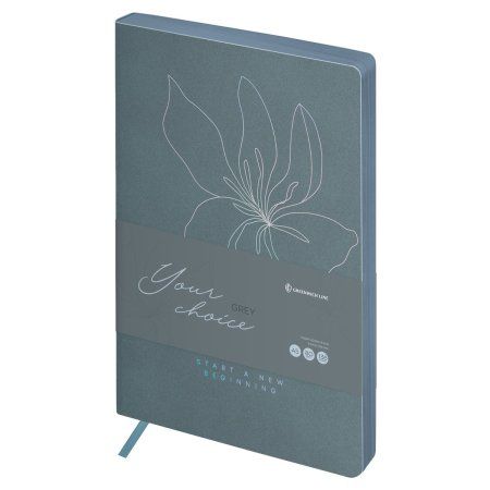 Ежедневник недатированный A5 136л. Greenwich Line "Your choice. Grey" кожзам, тон. блок, цветной срез RE-ENA5_53240