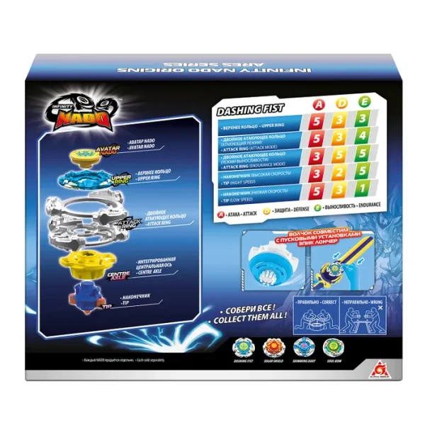 Инфинити Надо. Волчок Арес, Dashing Fist Разящий удар. TM Infinity Nado ROS-68696