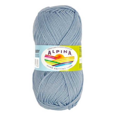 Пряжа ALPINA Tommy 100% микнес 1 х 50 г 130 ± 10 м №040 серый ALP-TOM-040