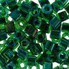 Бисер Япония TOHO CUBE №3 3 мм 5 г №0249 зеленый TOHO-CUBE-3-0249
