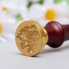 Печать для сургуча с деревянной ручкой "Королевская роза" 9 х 2.5 х 2.5 см SIM-5278980