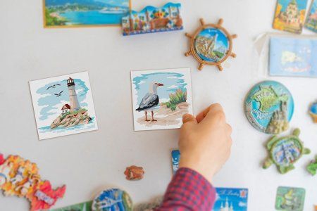 Набор для раскрашивания по номерам (на магните) ФРЕЯ 9 х 9 см "На морском берегу" PNBM-006