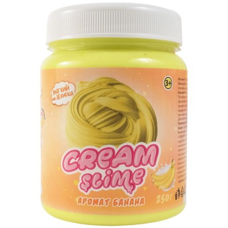 Слайм Slime "Cream-Slime" желтый с ароматом банана 250 г AS-SF02-B