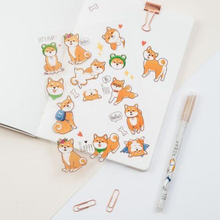 Наклейки ПВХ MESHU "Сute dog" 10 x 21 см, 22 накл, инд. уп., европодвес RE-MS_43583