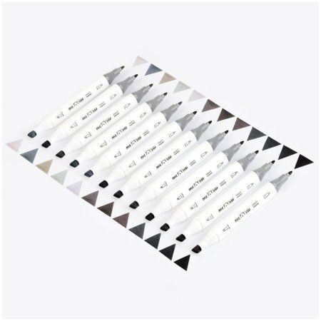 Набор маркеров для скетчинга MESHU 12 цв серые цвета RE-MS_38257