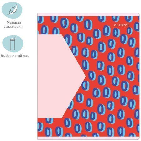 Тетрадь предметная 48л. MESHU "Bright splash" - История, матовая ламинация, выборочный УФ-лак RE-MS_42557