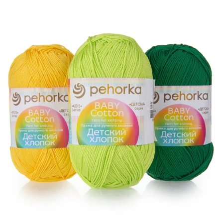 Пряжа Пехорская ПТ "Детский хлопок" 100% мерсеризованный хлопок 1 x 100 г 330 м ± 6 м