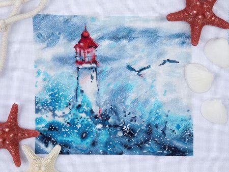 Набор для вышивания PANNA Маяк в шторм 23 х 20 см MT-7335
