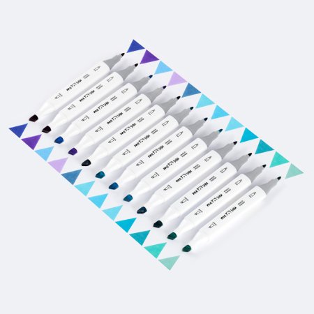 Набор маркеров для скетчинга MESHU 12 цв морские цвета RE-MS_38256