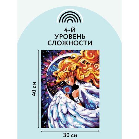 Картина по номерам на картоне ТРИ СОВЫ "Ангел" 30 x 40 см краски, кисть RE-КК_44045