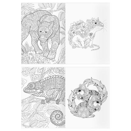 Раскраска А4 ТРИ СОВЫ "Антистресс. Удивительные животные" 16 стр. RE-PА4_58094