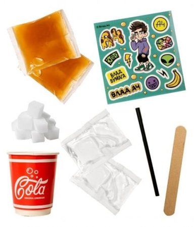 Набор для создания слайма Slime "Лаборатория Пранк" Влад А4, Газировка кола AS-SS500-40192