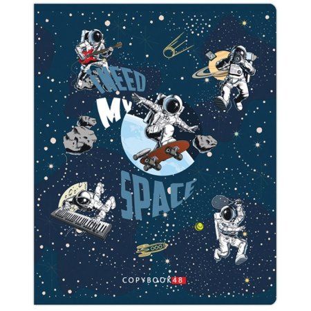 Тетрадь 48л. A5 клетка BG "Космонавт" ассорти, эконом RE-Т5ск48 10395