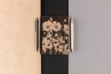 Блокнот CLAIREFONTAINE Le Cerisier A6 90 г/м2 72 л, в линейку, мягк.обл., ткан.переплет, ассорти RH-116042C