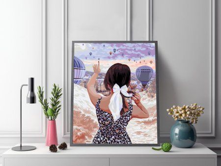 Набор для раскрашивания по номерам (холст на подрамнике) ФРЕЯ 50 х 40 см "Девушка в долине любви" PNB/PL-080