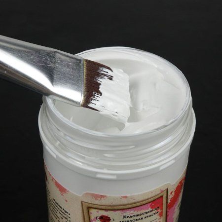 Краска "Акрил-Арт" банка 250 мл Белила титановые 0204001