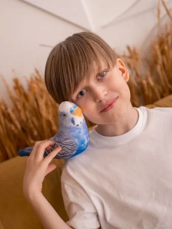 Игрушка-антистресс мягкая Tallula Попугай волнистый, голубой, 25 см UT-102502s