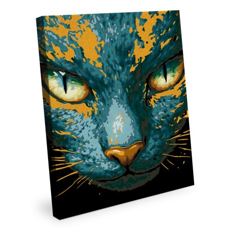 Набор для раскрашивания по номерам (с поталью) ФРЕЯ 50 х 40 см "Тайна кошачьих глаз" PNB/PLPT-388