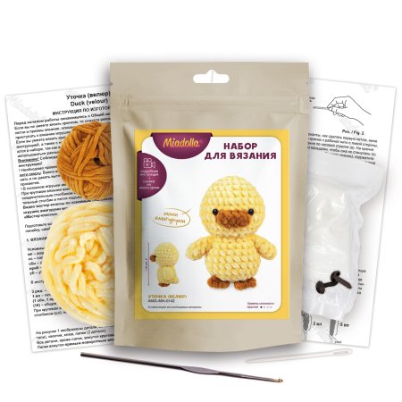 Набор для вязания "Miadolla" Уточка (велюр) AMG-MN-0142