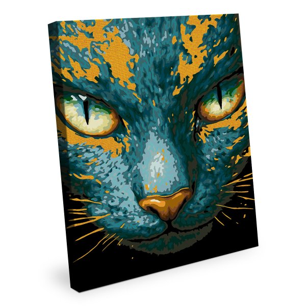 Набор для раскрашивания по номерам (с поталью) ФРЕЯ 50 х 40 см "Тайна кошачьих глаз" PNB/PLPT-388